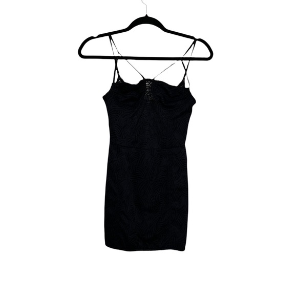 For love and lemons rare skivvies black lace slip dress small - Picture 3 of 5